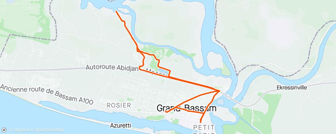 Map of the activity, Repérage pour l'entraînement de Dimanche vers Éloka (Course vtt du 12 novembre)