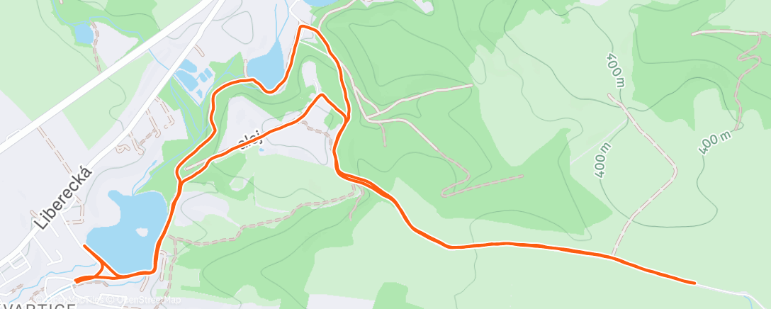 Map of the activity, Kolem Lemberka