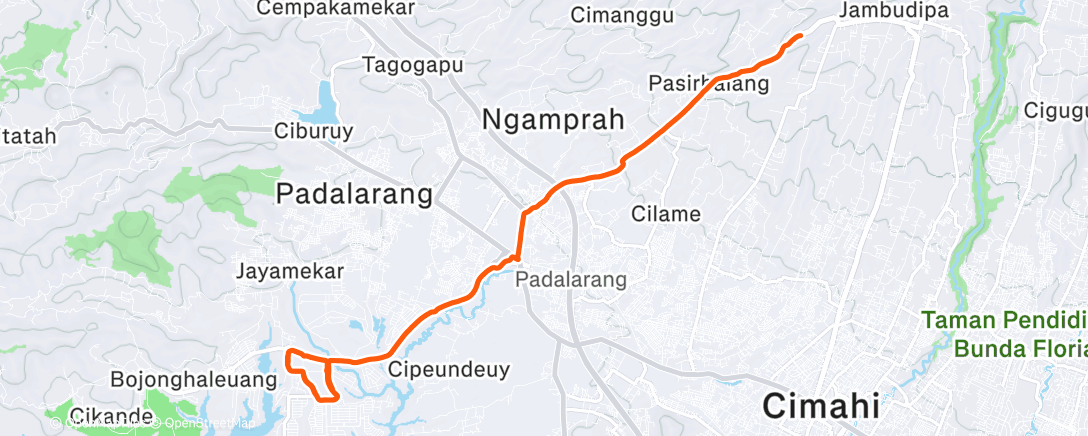 Карта физической активности (Afternoon Run)