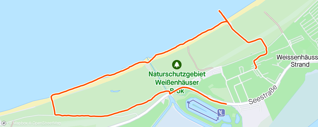 Mappa dell'attività Strandlauf (ganz schön anstrengend)