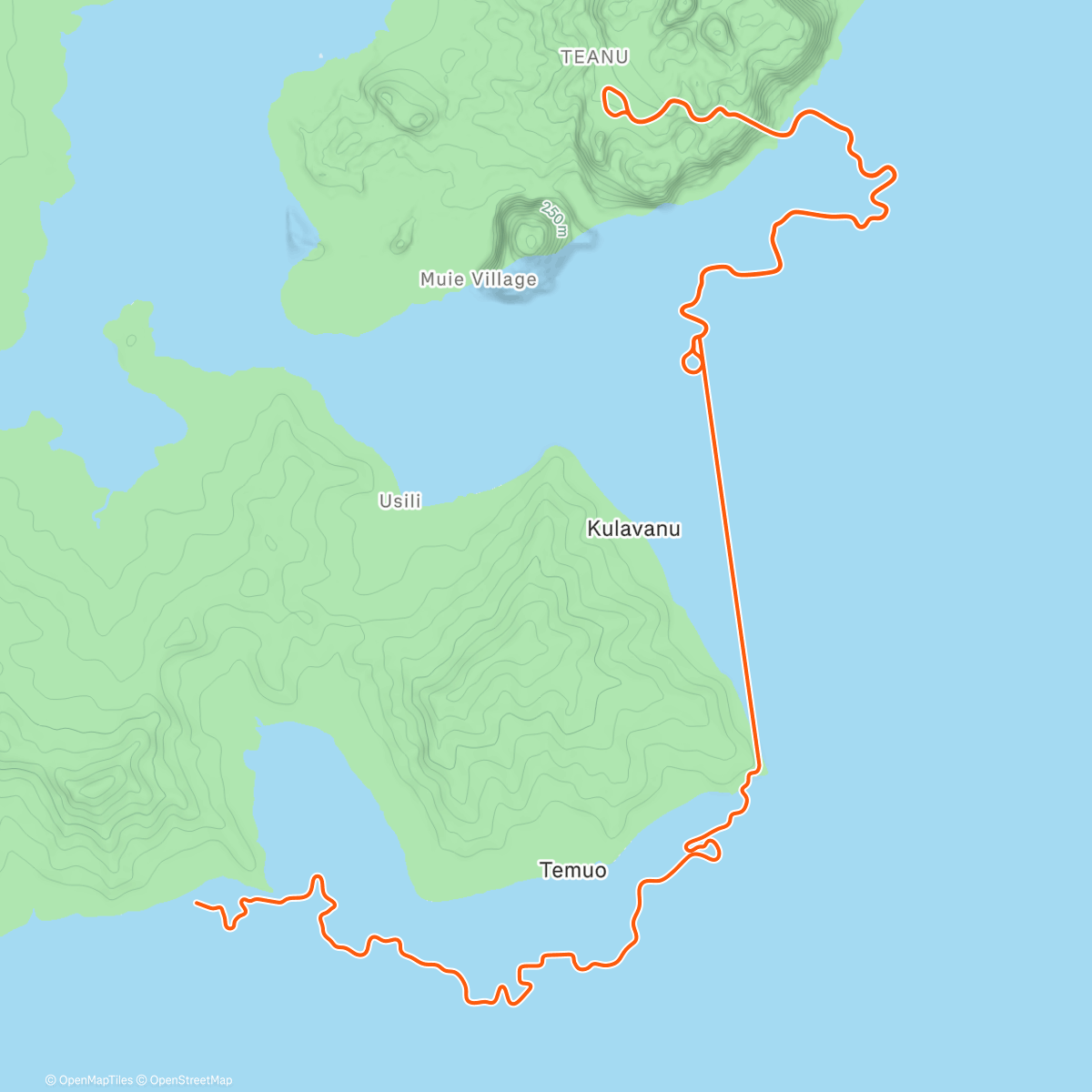 Карта физической активности (Zwift - Tempus Fugit in Watopia)