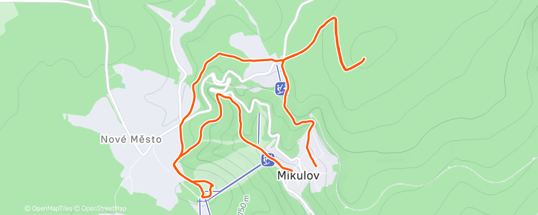 Map of the activity, Lunch Run