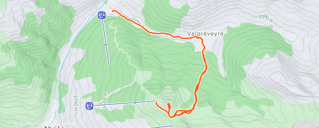 「Ski de randonnée le matin」活動的地圖