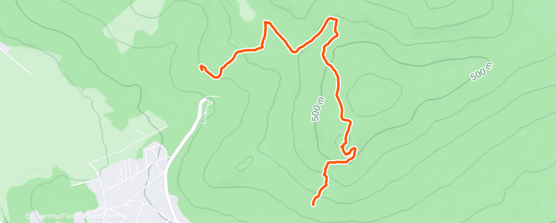 Map of the activity, Lunch Hike