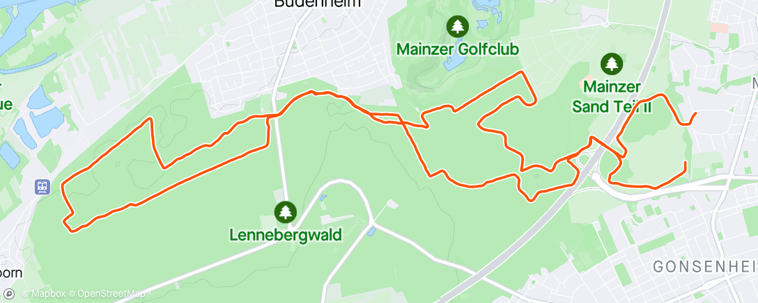 「Gonsenheimer Wald Abschiedsrunde mit Kind 2」活動的地圖