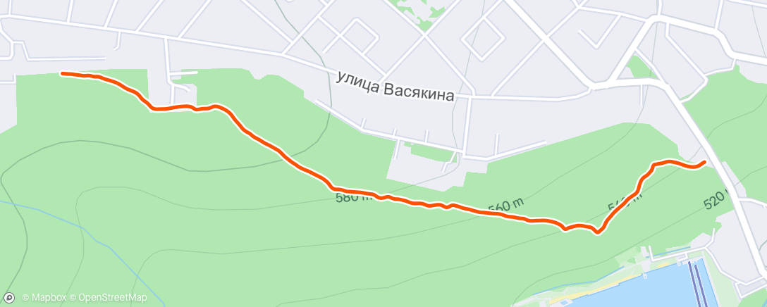 Map of the activity, Трейлраннинг (утро)