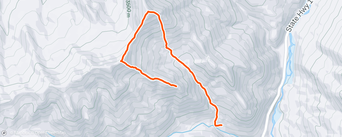Map of the activity, Ski hike