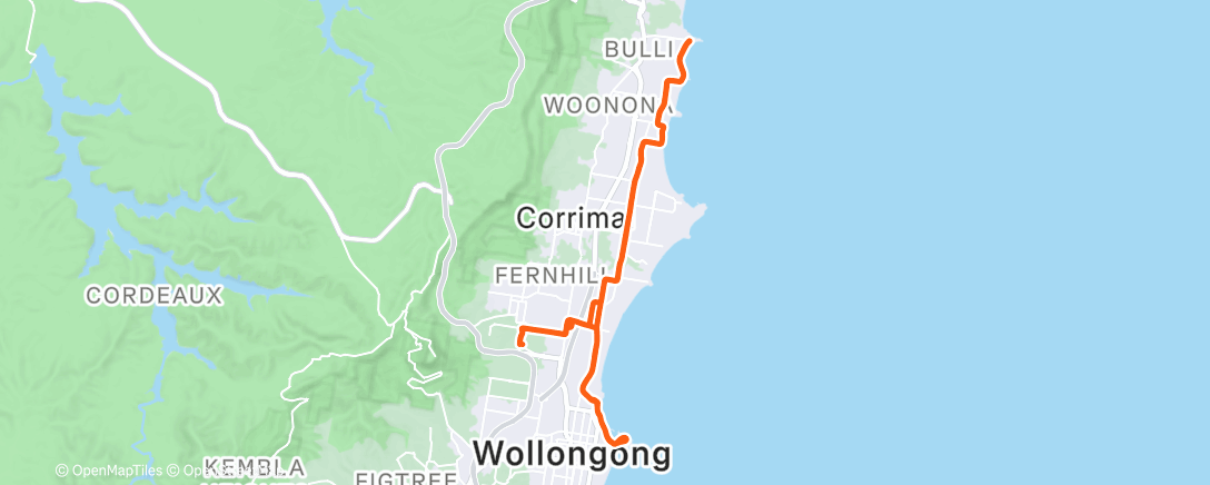 Map of the activity, Morning Ride
