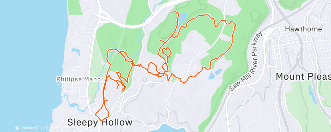 Map of the activity, Afternoon Run