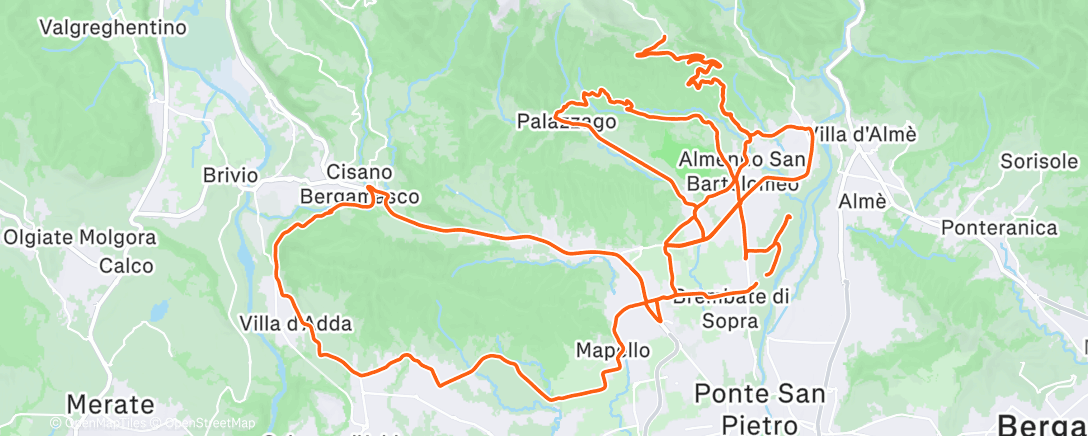 Peta aktivitas, Pedalata dell'ora di pranzo