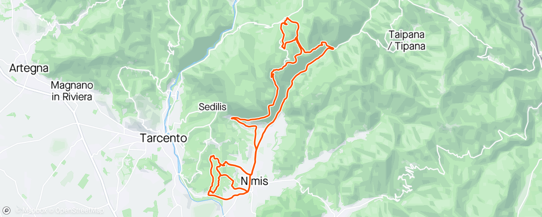 Map of the activity, Sul Bernardia con Marco
