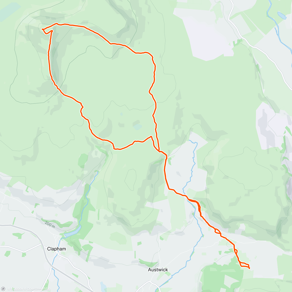 Map of the activity, Ingleborough from home