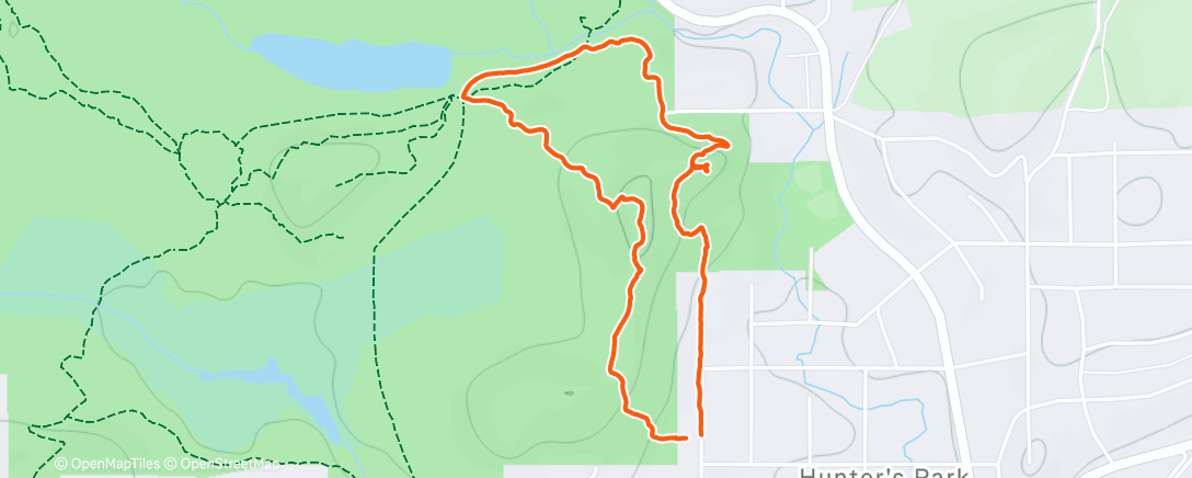 Map of the activity, Afternoon Hike