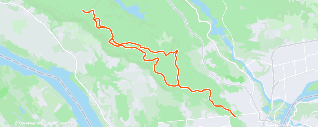 Map of the activity, Morning Ski