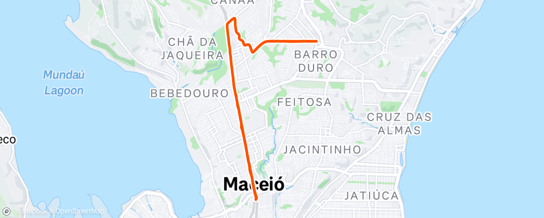 Map of the activity, Corrida matinal