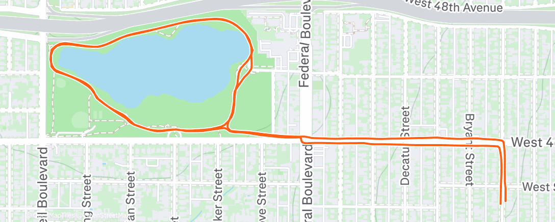 Map of the activity, Morning Run