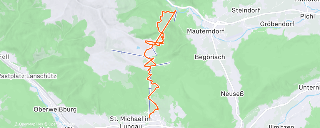 Map of the activity, Afternoon Alpine Ski