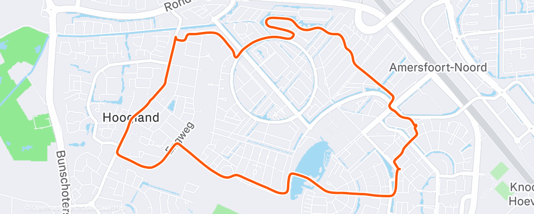Map of the activity, Avondwandeling met Sander