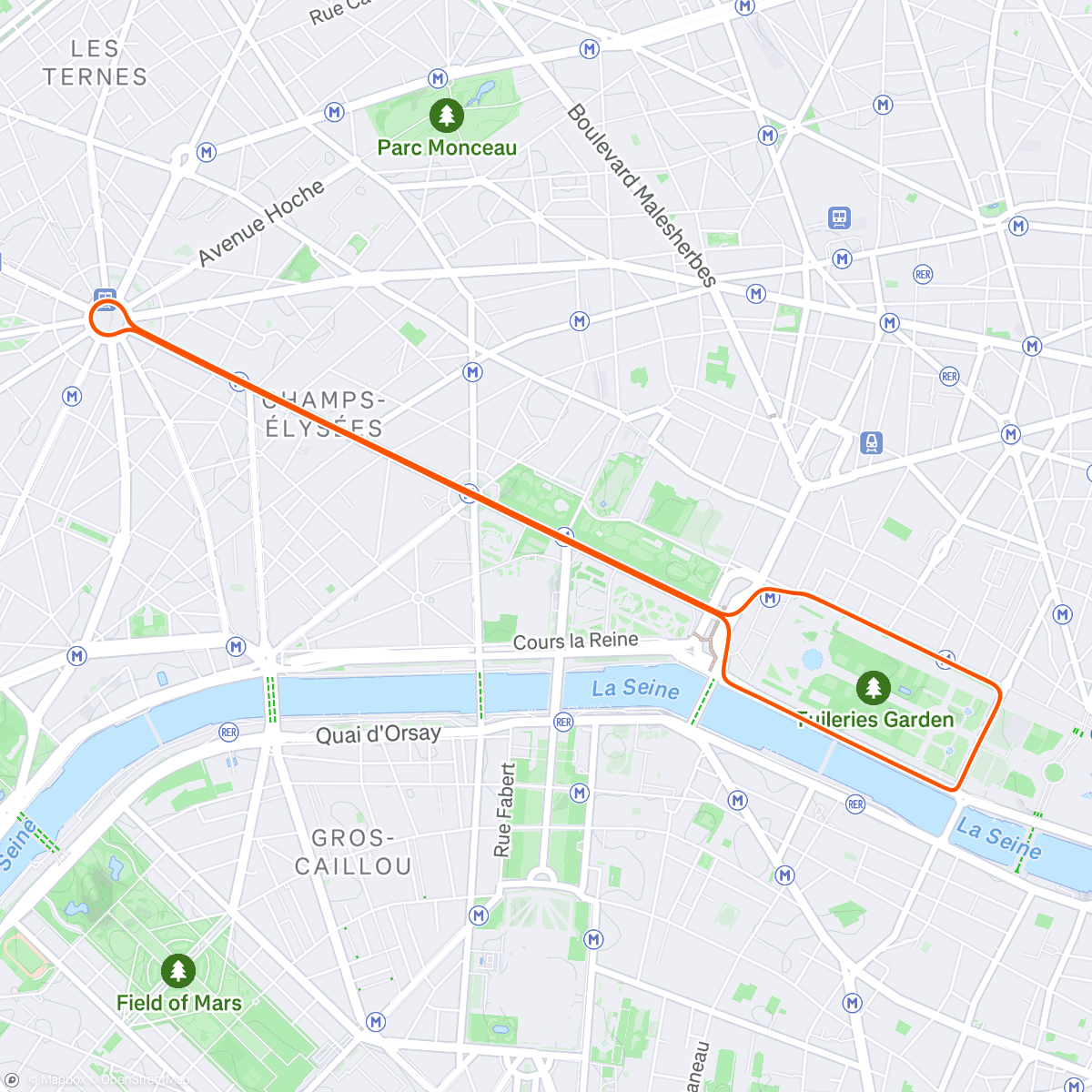 Map of the activity, Zwift - Introductory Intervals in Paris