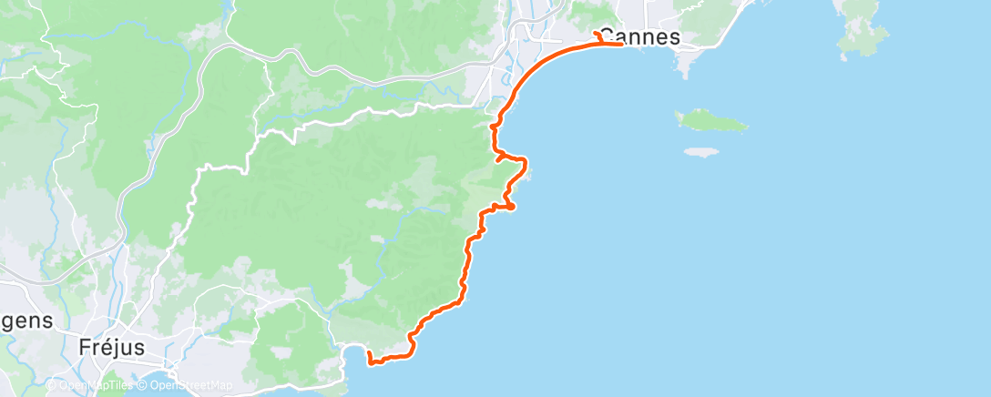 Mapa da atividade, Sortie vélo le midi