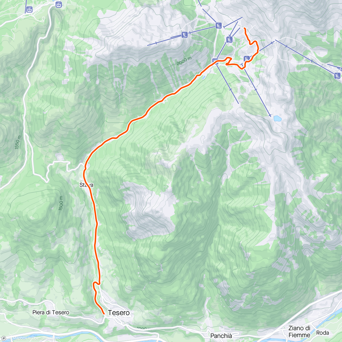 アクティビティ「ROUVY - Alpe di Pampeago | Italy」の地図