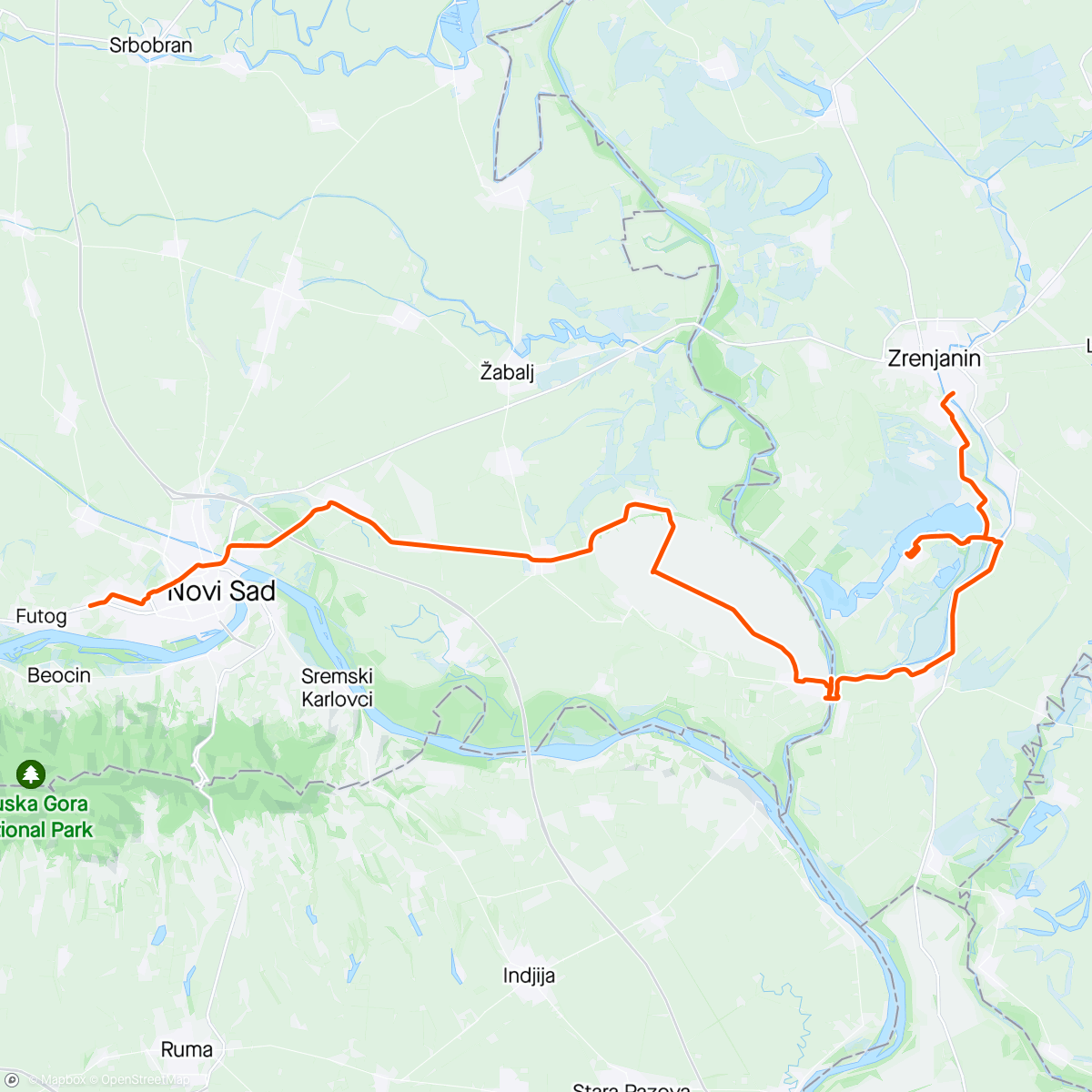 Map of the activity, Futog - NS - Titel - Zrenjanin