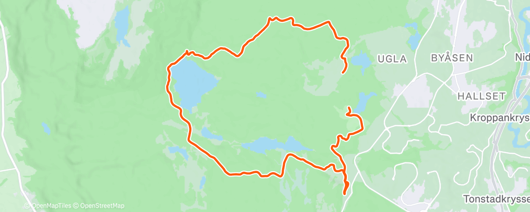 Map of the activity, Afternoon Nordic Ski