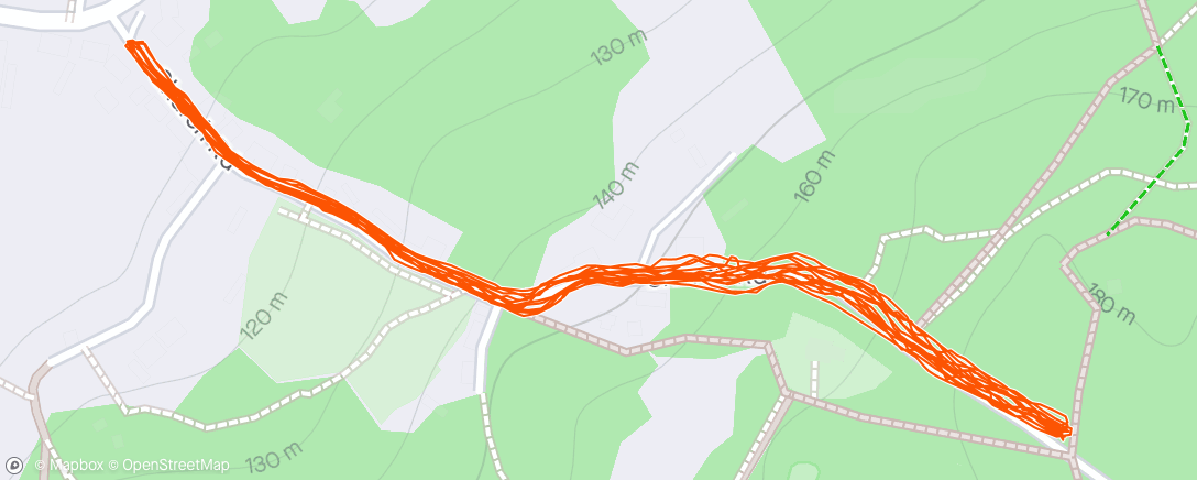 Map of the activity, 7 laps of Bow Brickhill hill