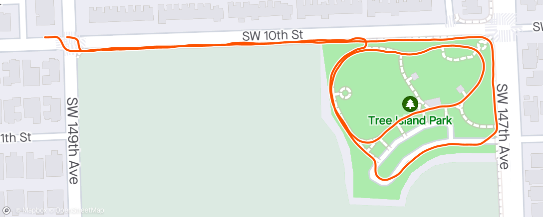 Map of the activity, Morning Weekday Walk