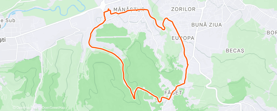 Map of the activity, Drumul Sf Ion - Zorilor