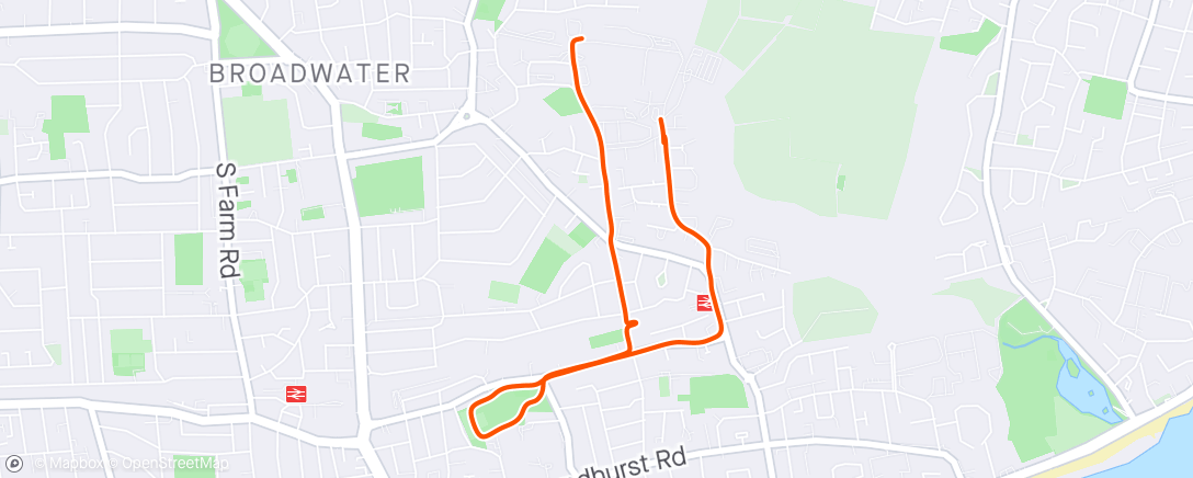 Map of the activity, Lunch Run with Genie