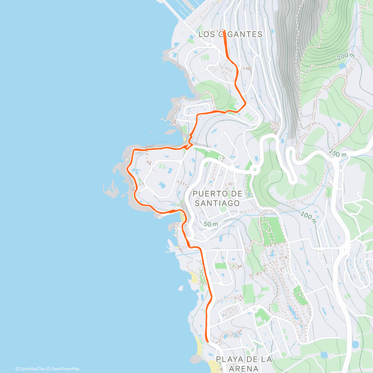 Карта физической активности (Sunrise run in Tenerife 😁)