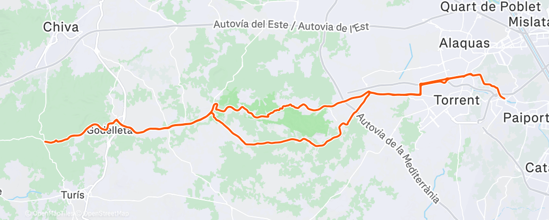 Map of the activity, Lunch Ride