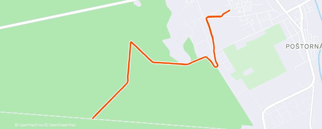 Map of the activity, Afternoon Run