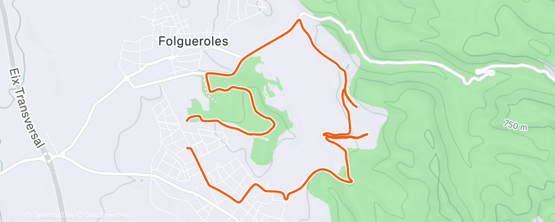 Map of the activity, E mtb restday