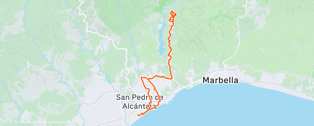 Map of the activity, Bicicleta por la mañana