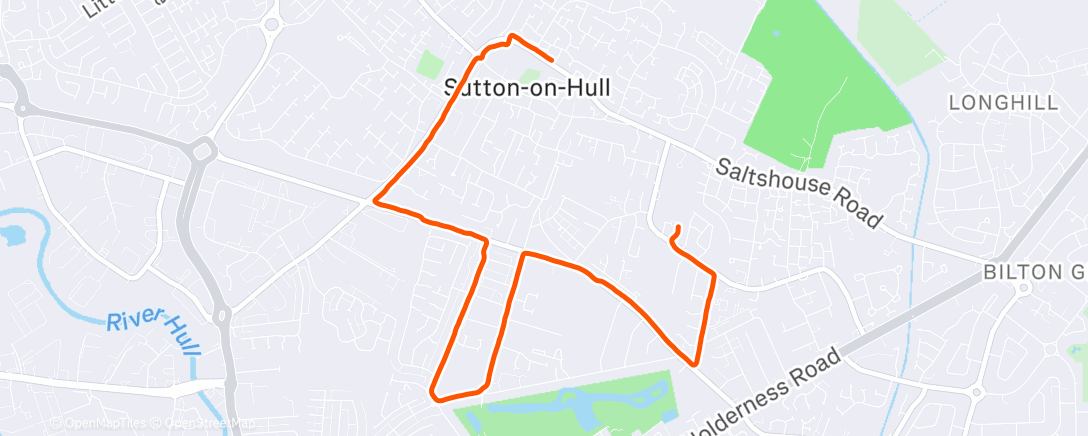 Карта физической активности (Afternoon Run)