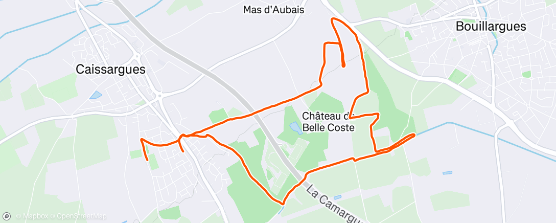 Map of the activity, Objectif 10km atteint reprise depuis le 1er mai.