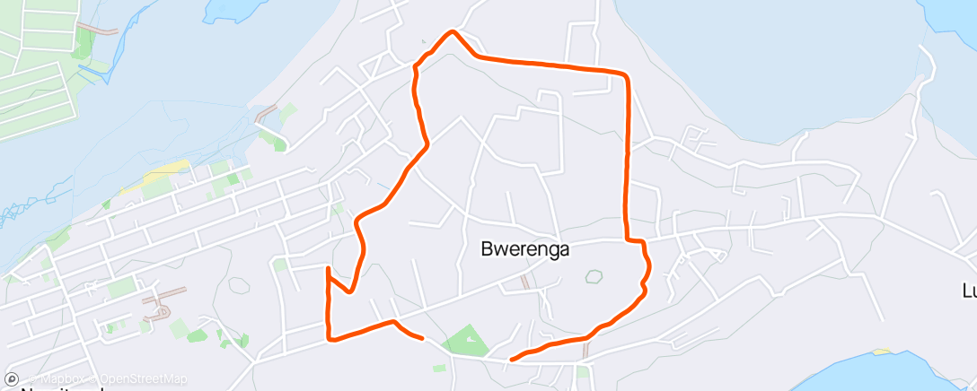 Map of the activity, Kampala Running