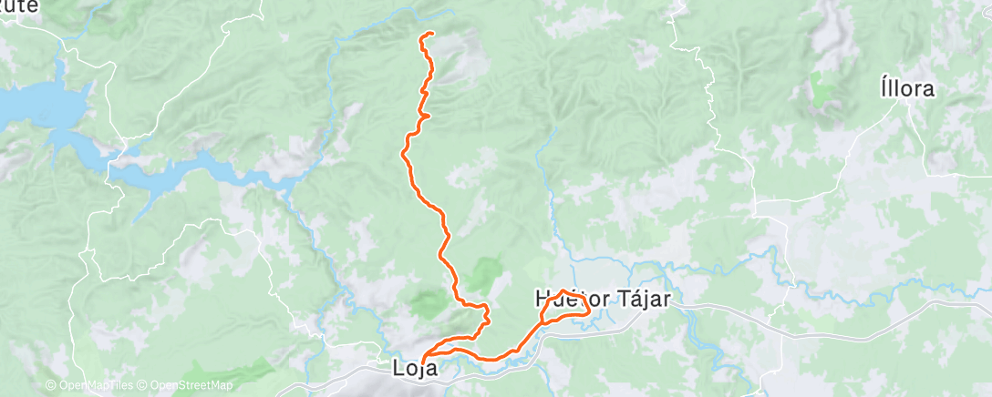 Map of the activity, Bicicleta a la hora del almuerzo