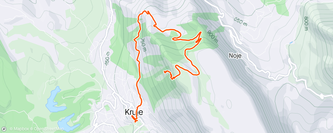 Map of the activity, Kruje deel 2