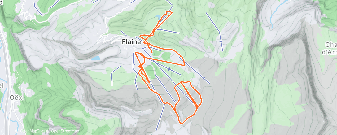 Map of the activity, Morning Alpine Ski
