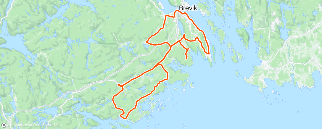 Map of the activity, Bamble rundt