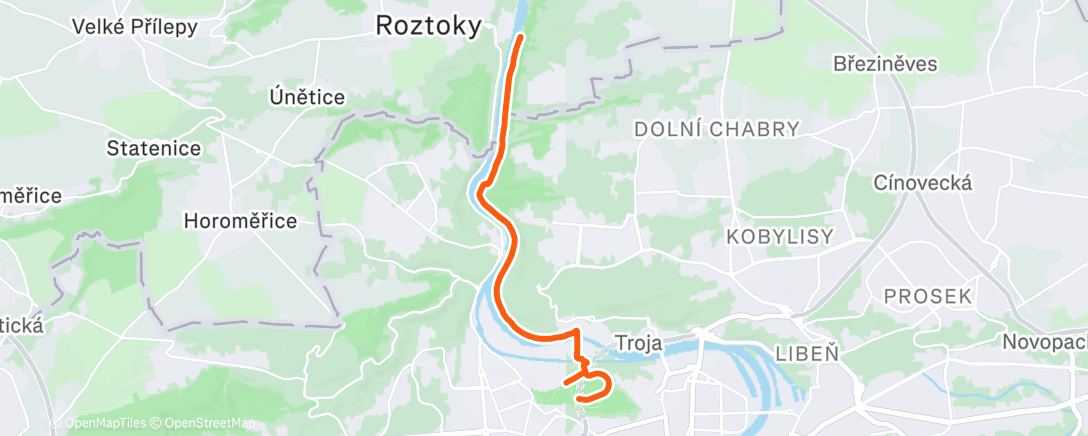 Map of the activity, Morning Run