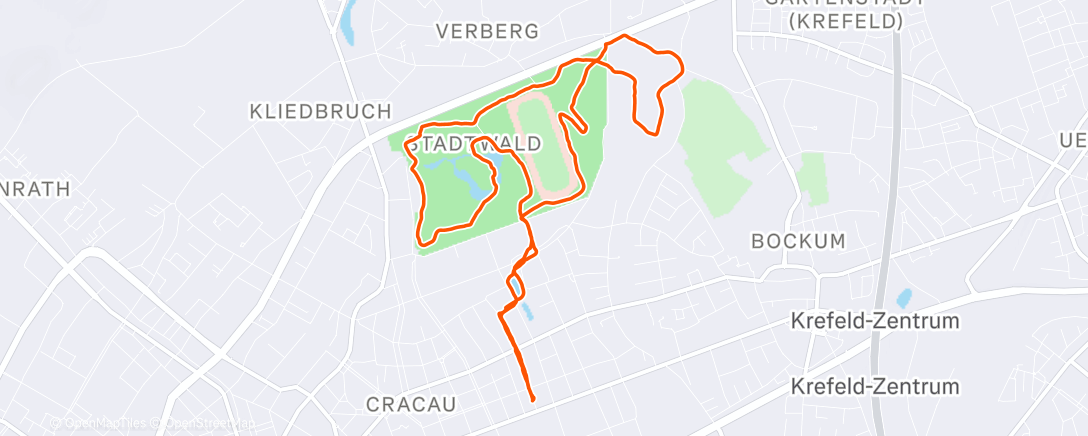Map of the activity, Lauf am Nachmittag