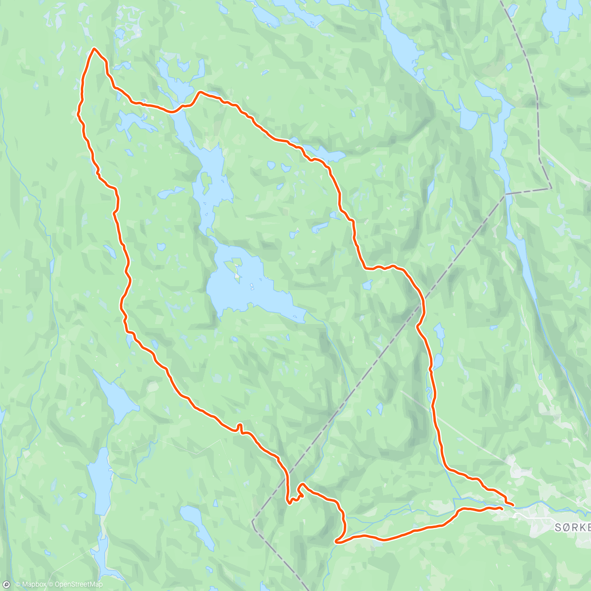 Map of the activity, Skansebakken - Løvlia.
