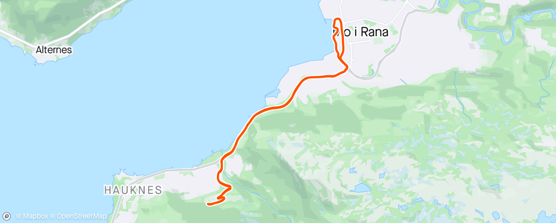 Map of the activity, Rolig løping