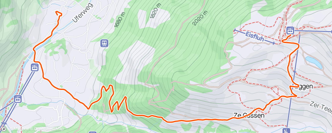 Map of the activity, Zermatt - Sunnegga