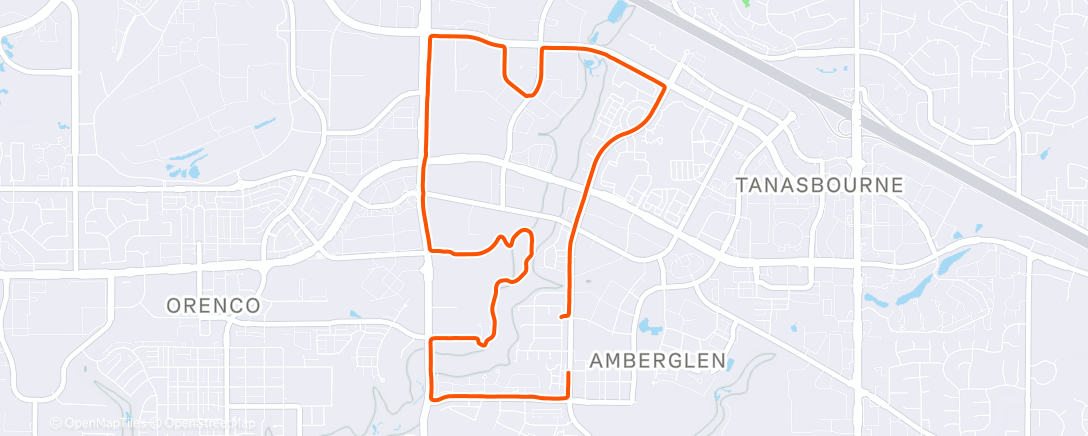 Map of the activity, Lunch Run