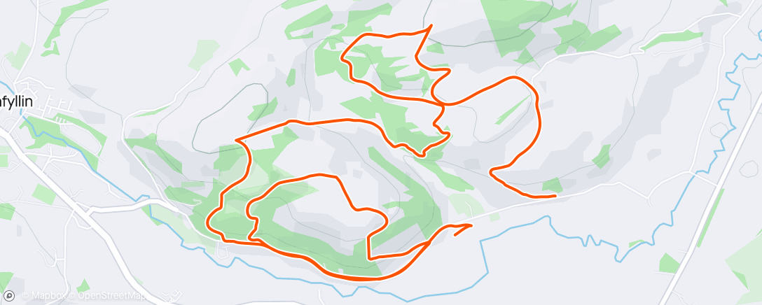 Map of the activity, Llanfyllin Enduro race lap